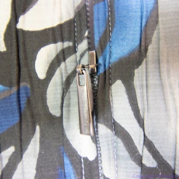 Afred Dunner women's cotton blend floral print zip up blazer jacket, size 16 - Picture 6 of 16